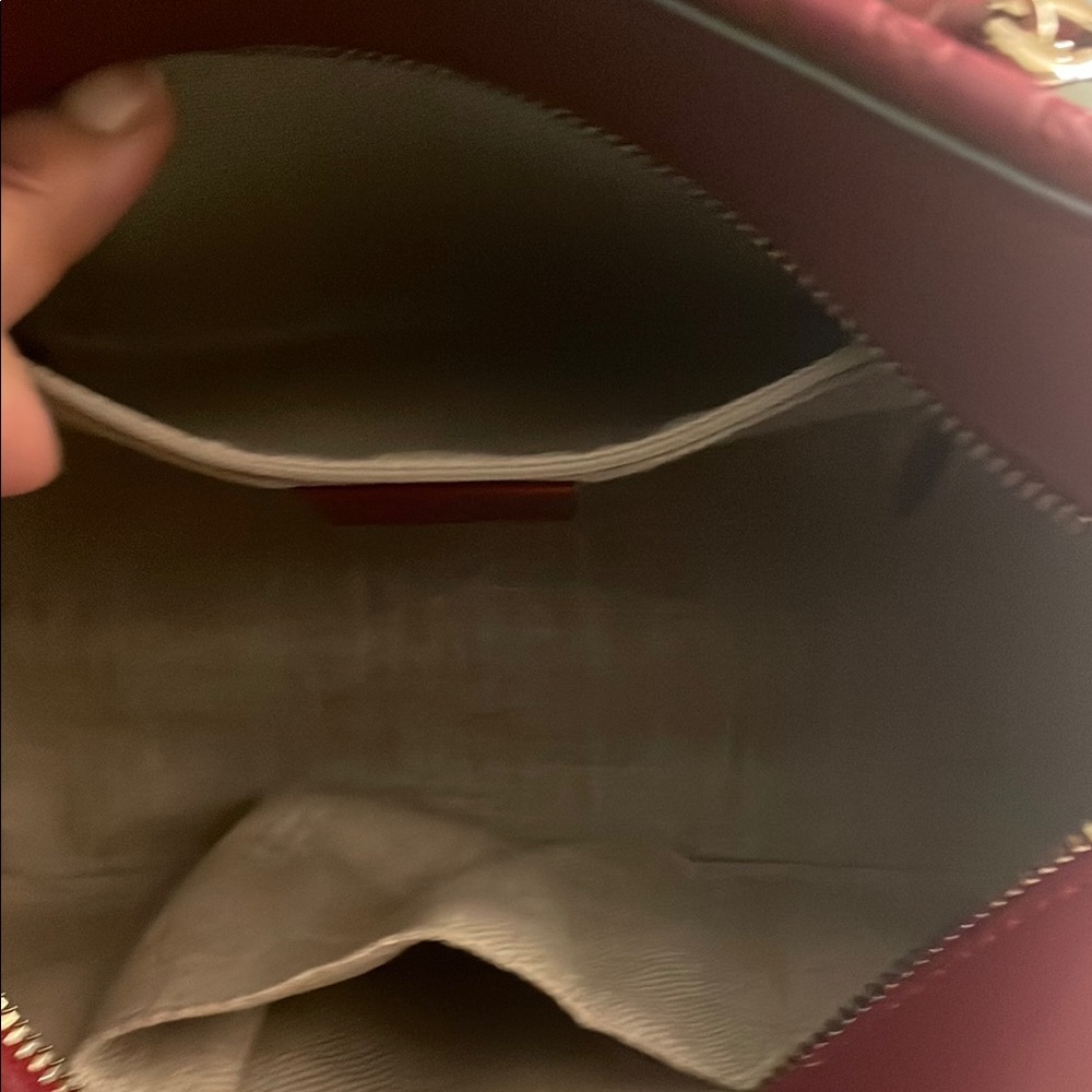 Gucci Red Satchel With Embossed Pattern And Gold … - image 3